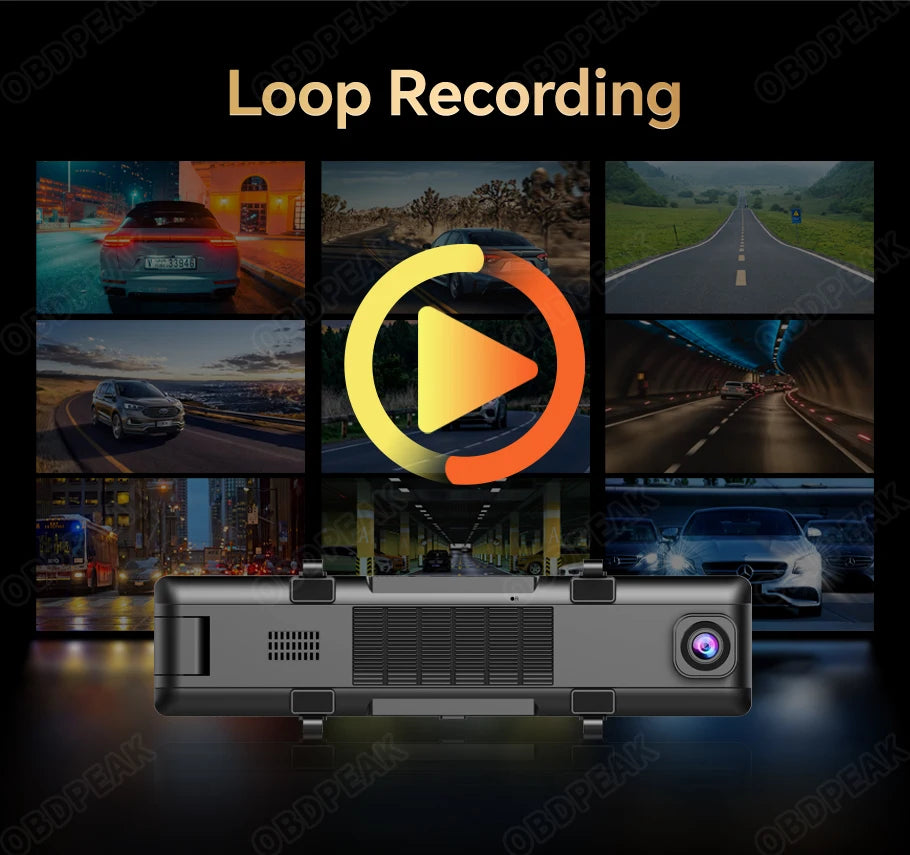 11.26 Inch 3 Camera 4K 1080P Video Recording Wifi Rearview Mirror Car DVR Touch Screen Infrared Night Vision Dash Cam - Great Outdoors and More 25