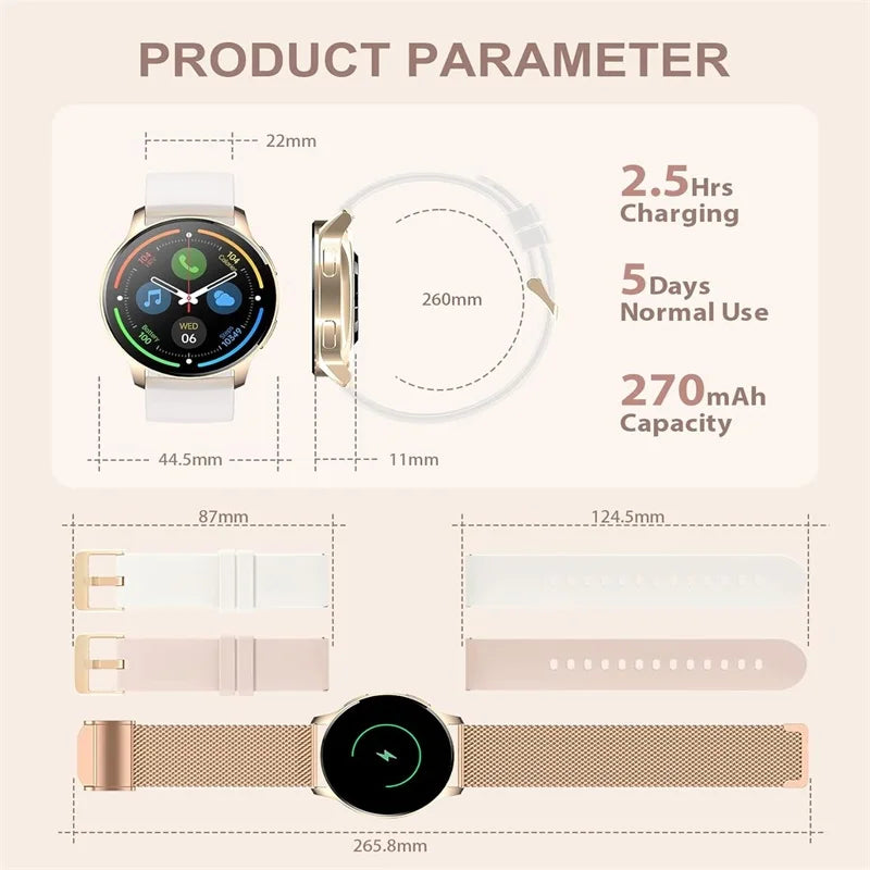 Smart Watch for Women Answer/Make Call Fitness Tracker Waterproof - Great Outdoors and More 25