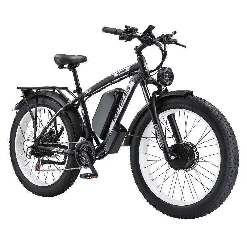 Electric Bicycle KETELES K800 2000W High Power Motor 48V 23Ah Battery Adult Electric Bike 26 Inch Tire Mountain Off-Road Ebike