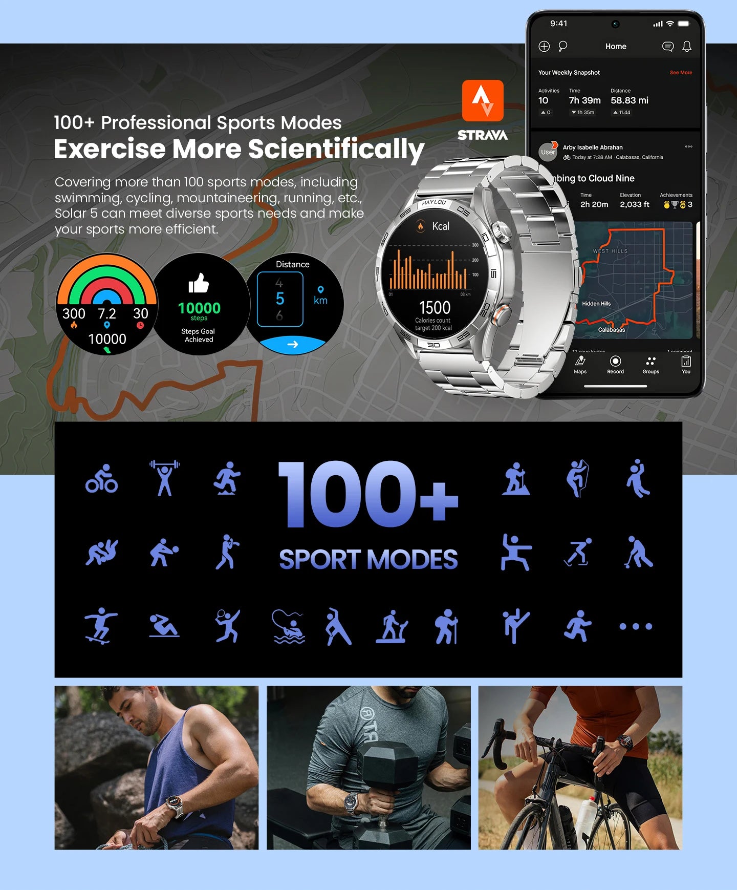 Haylou Solar 5 Voice Calling Smartwatch 1.58 Inch AMOLED