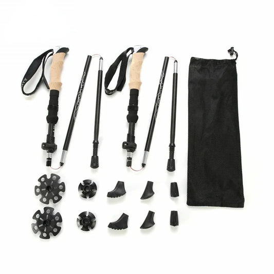 2Pcs Hiking Walking Sticks Aluminum Alloy Trekking Pole Ultralight - Great Outdoors and More 25