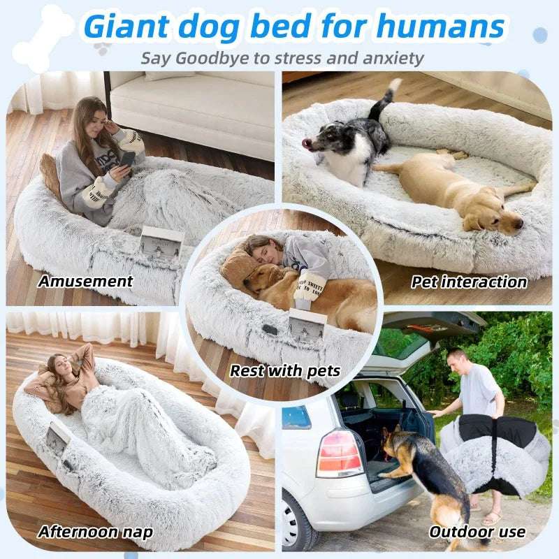 Human Dog Bed, Washable 71''x45''x12'' Orthopedic Bed - Great Outdoors and More 25