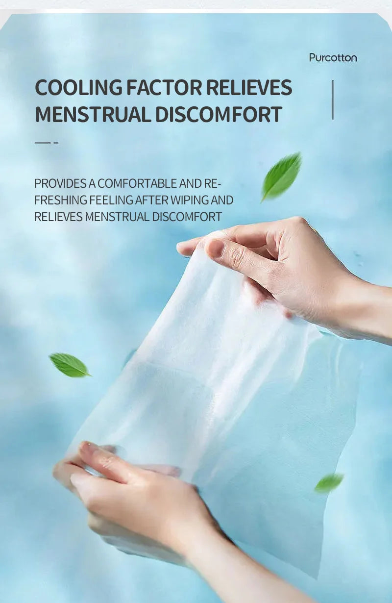 Mioszzi Mint Feminine Cleansing Wet Wipes 40 Pieces Pack Refreshing Portable Odor Removal