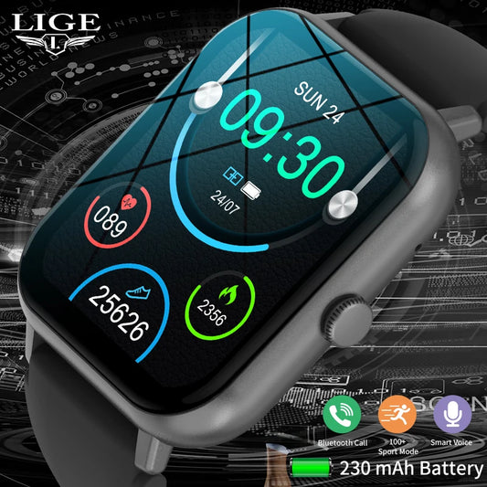 LIGE Waterproof Smart Watch Bluetooth Call For Men Women - Great Outdoors and More 25