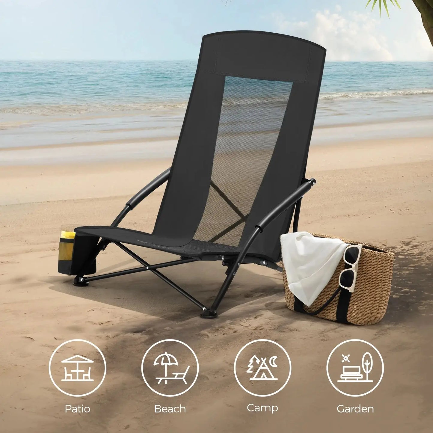 SONGMICS Set of 2 Camping Chairs with High Backrest Lightweight - Great Outdoors and More 25