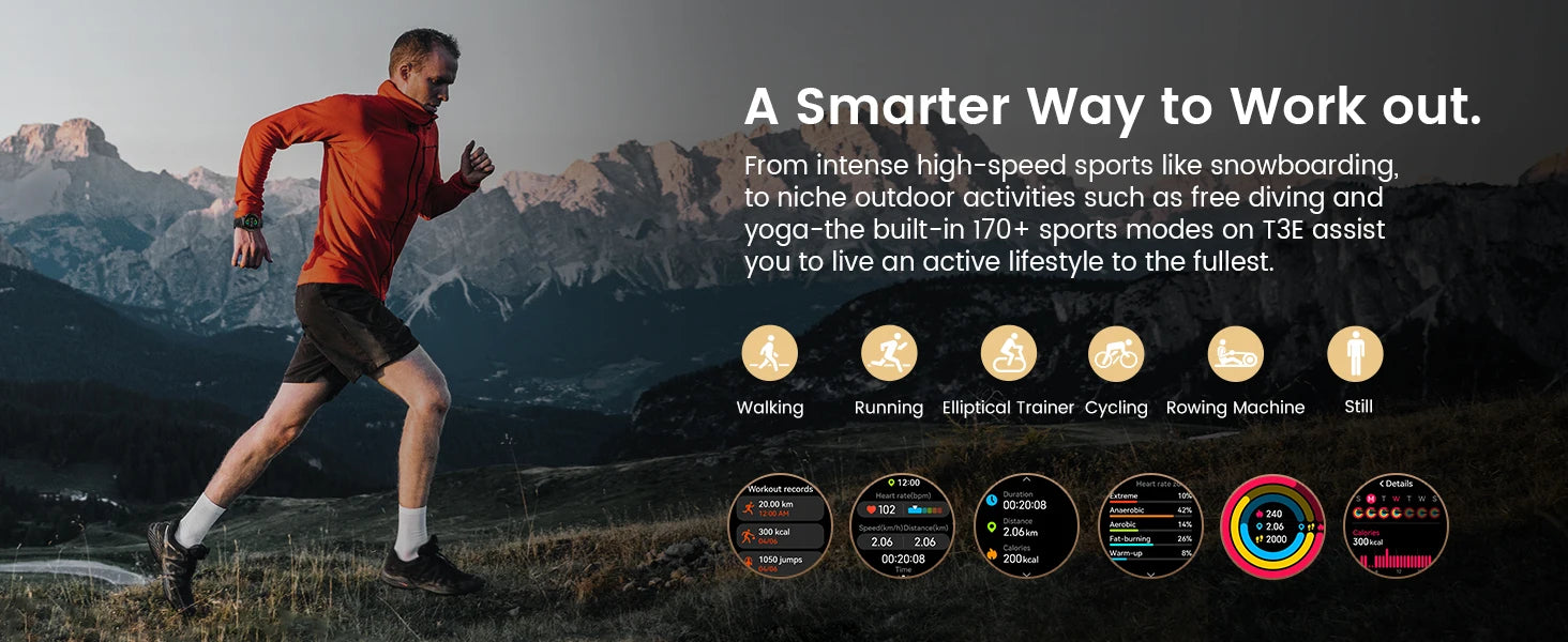 HIDAMEL T3E GPS Smart Watch For Men Compass Altimeter Altitude Stainless Steel Shell 5ATM Waterproof - Great Outdoors and More 25