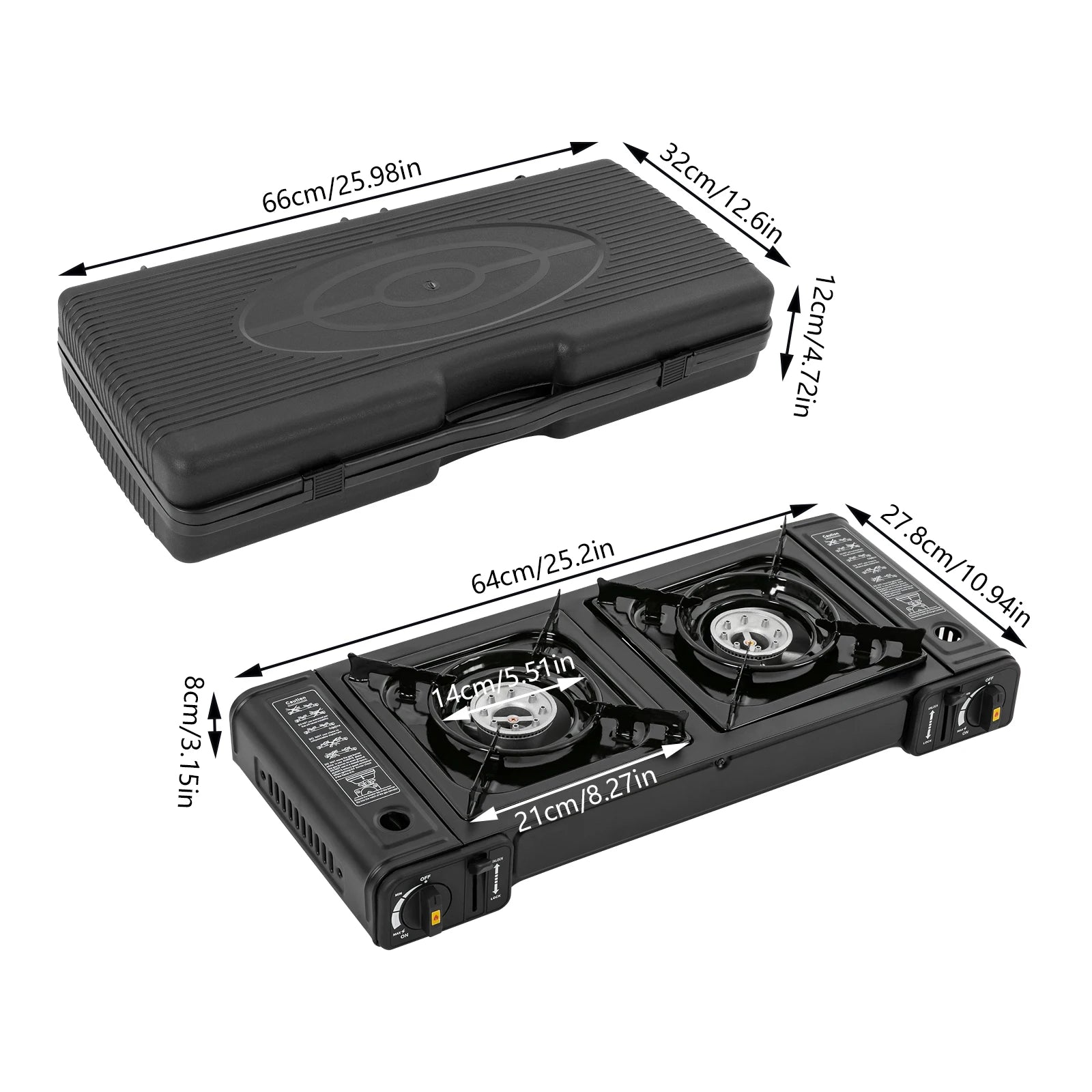 Portable Camping Stove With Grill Two Burners Non Stick - Great Outdoors and More 25