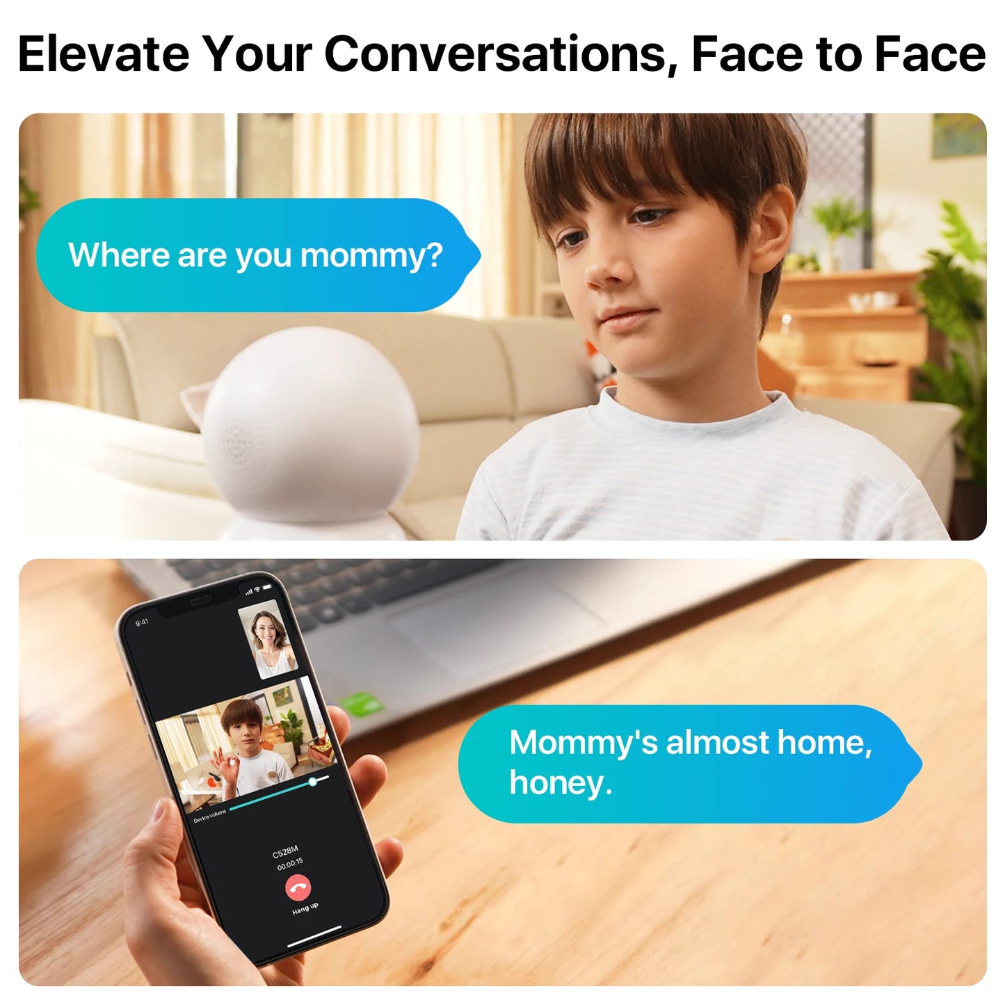 ZOSI 360 Degree Smart Home Security Camera PTZ Auto Tracking Baby Monitor AI Panoramic HD Night Vision Indoor WiFi Surveillance Camera