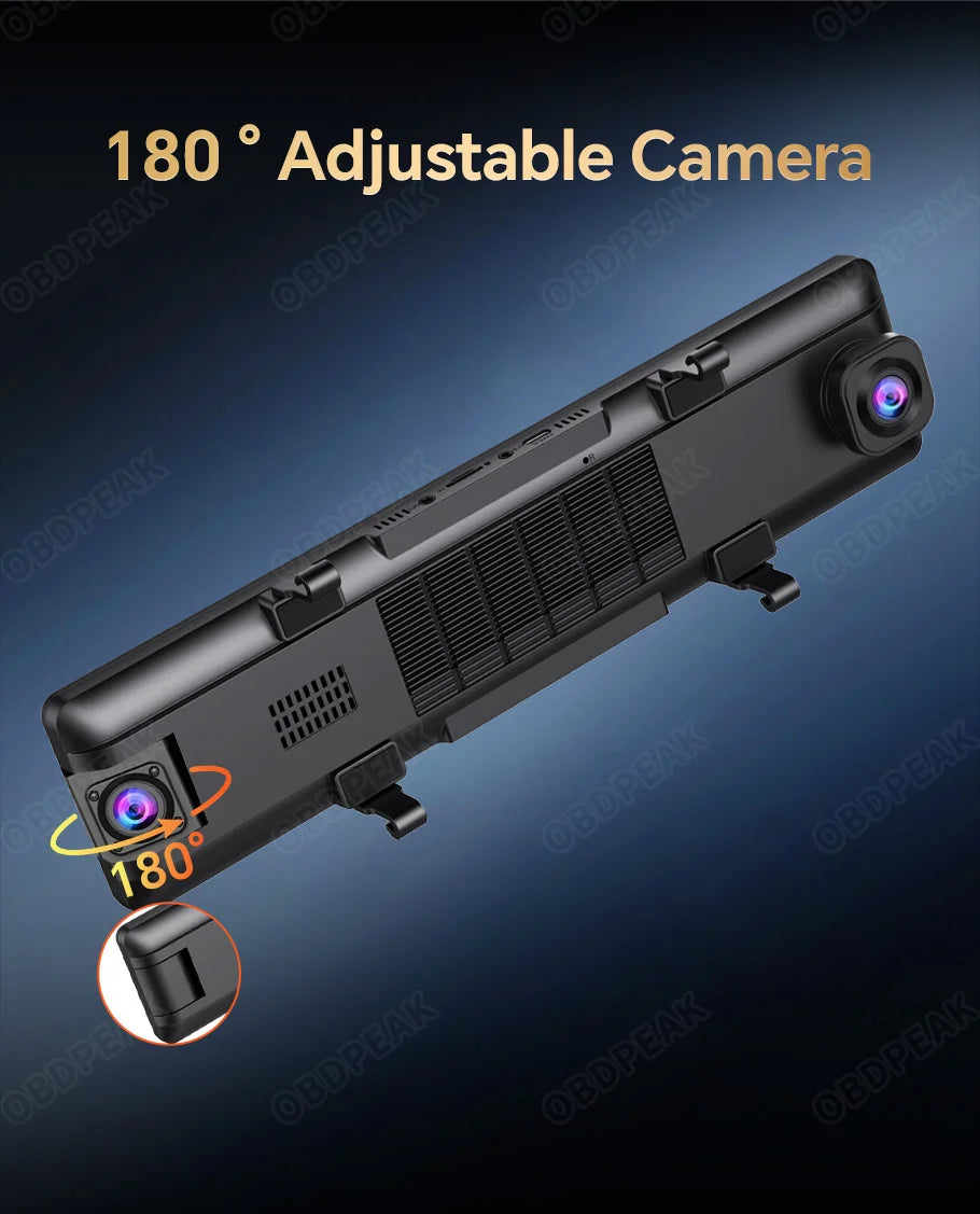 11.26 Inch 3 Camera 4K 1080P Video Recording Wifi Rearview Mirror Car DVR Touch Screen Infrared Night Vision Dash Cam - Great Outdoors and More 25