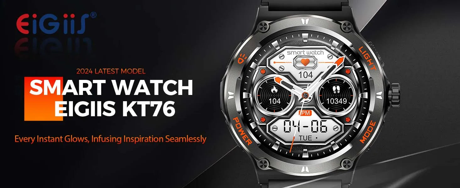 LaNikar Smart Watch 3ATM Waterproof 1.53" KT76 Men Sport - Great Outdoors and More 25
