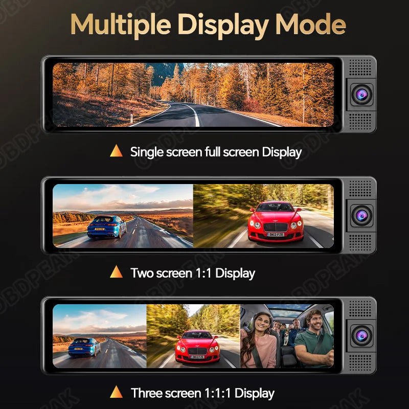 11.26 Inch 3 Camera 4K 1080P Video Recording Wifi Rearview Mirror Car DVR Touch Screen Infrared Night Vision Dash Cam - Great Outdoors and More 25