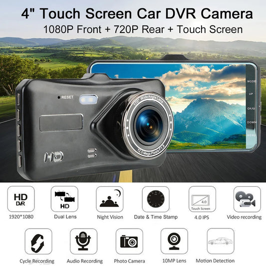 12V DVR Car Dash Cam Dual Lens Video Recorder 1080P