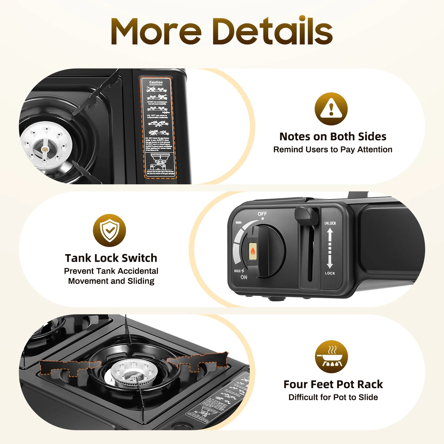 Portable Camping Stove With Grill Two Burners Non Stick - Great Outdoors and More 25