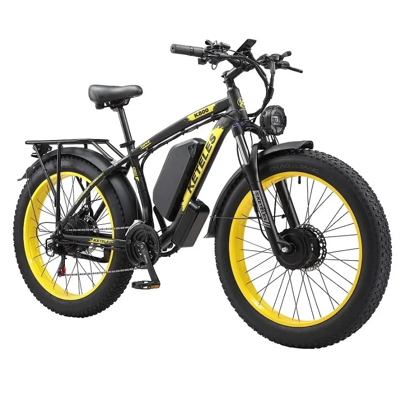 Electric Bicycle KETELES K800 2000W High Power Motor 48V 23Ah Battery Adult Electric Bike 26 Inch Tire Mountain Off-Road Ebike