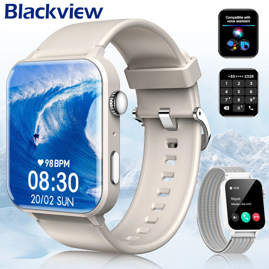 Blackview R30Pro Gray Smartwatch 1.85'' BT Call Waterproof Heart Rate SpO2 Monitor for Android IOS - Great Outdoors and More 25