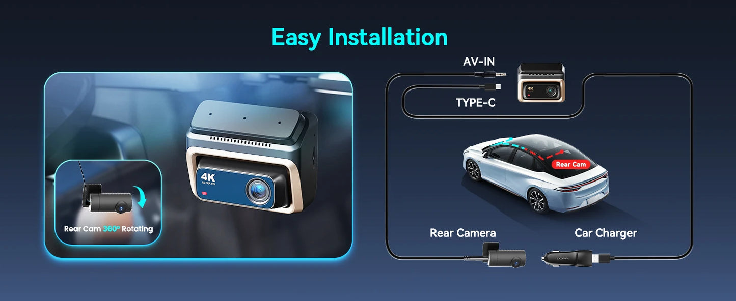 2025 New DDPAI 4K Dash Cam Z60 Pro Front and Rear Car Camera with SONY STARVIS2 Sensor 5GHz Wi-Fi GPS and ADAS Car DVR - Great Outdoors and More 25