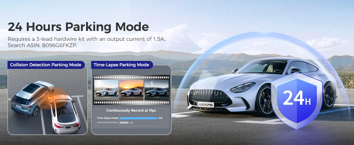 AZDOME Dash Cam M17 1080P Front Cam with ADAS GPS DVR - Great Outdoors and More 25