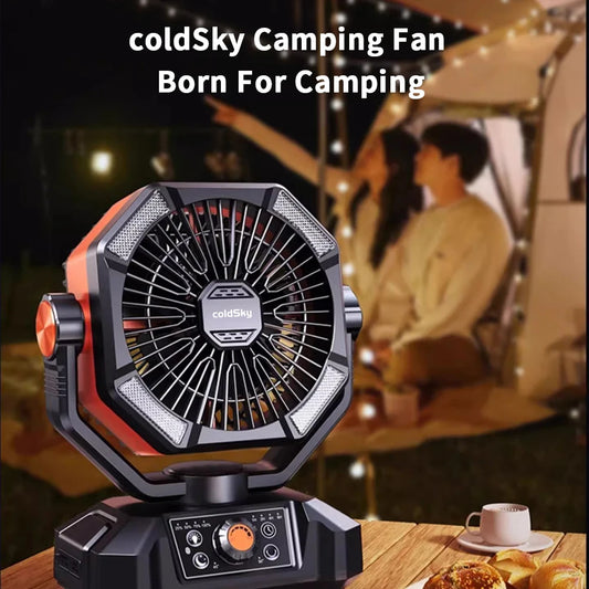 coldSky Camping Fan with 4 LED Lantern 8 Speeds Portable Fan - Great Outdoors and More 25