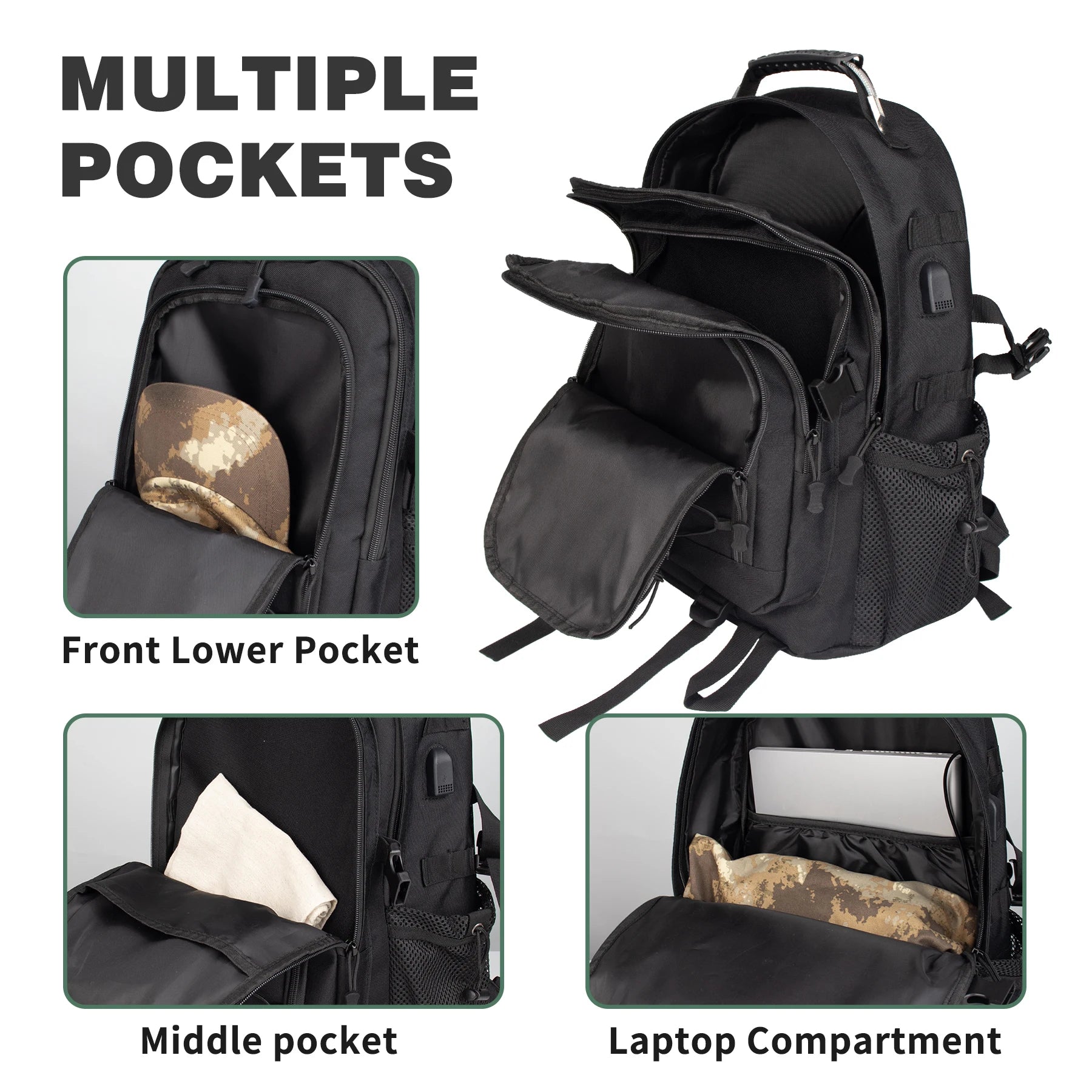 30L Tactical Backpack Travel Large Capacity Waterproof Rucksack - Great Outdoors and More 25