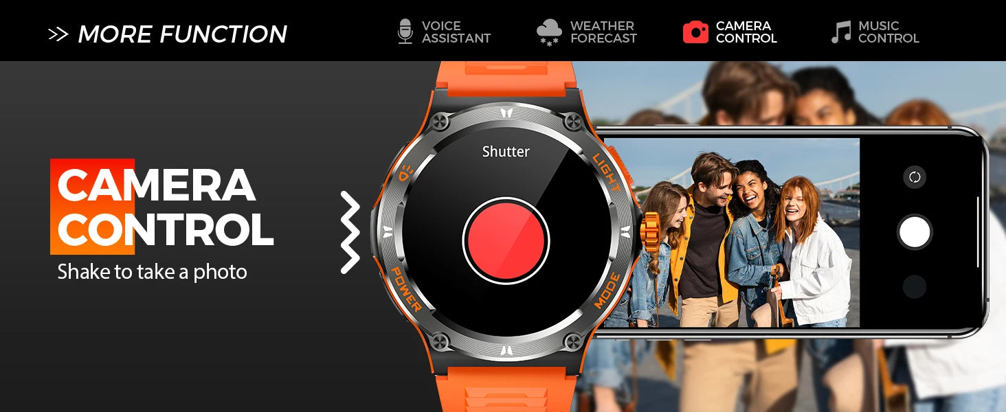 LaNikar Smart Watch 3ATM Waterproof 1.53" KT76 Men Sport - Great Outdoors and More 25