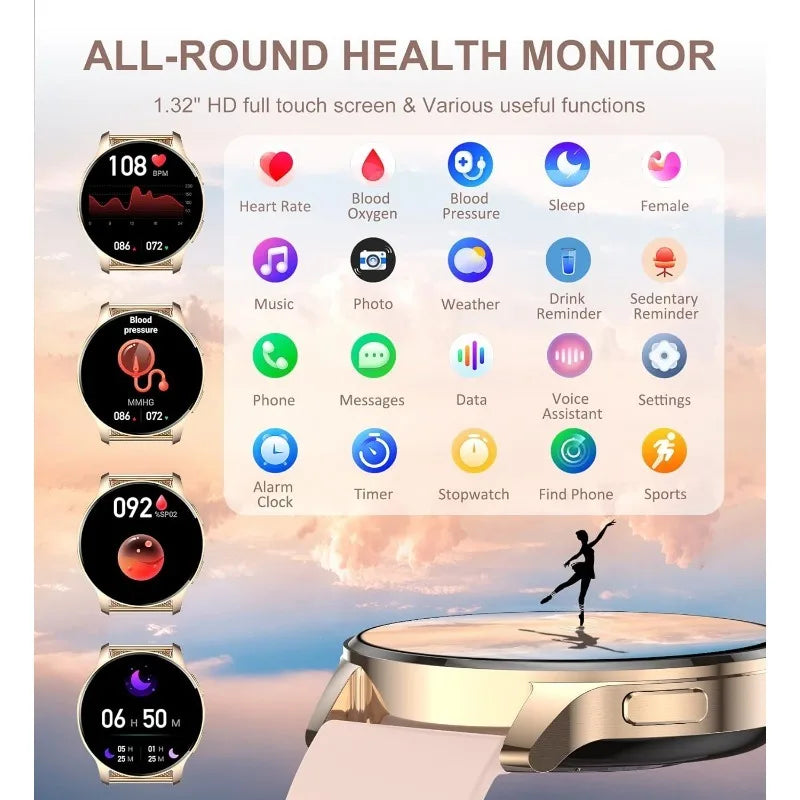 Smart Watch for Women Answer/Make Call Fitness Tracker Waterproof - Great Outdoors and More 25