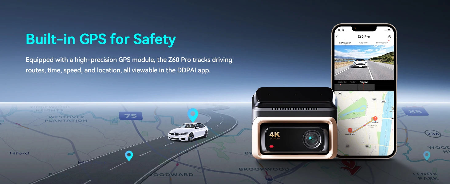 2025 New DDPAI 4K Dash Cam Z60 Pro Front and Rear Car Camera with SONY STARVIS2 Sensor 5GHz Wi-Fi GPS and ADAS Car DVR - Great Outdoors and More 25