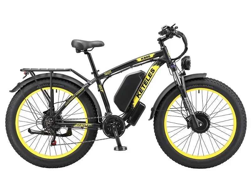 Electric Bicycle KETELES K800 2000W High Power Motor 48V 23Ah Battery Adult Electric Bike 26 Inch Tire Mountain Off-Road Ebike
