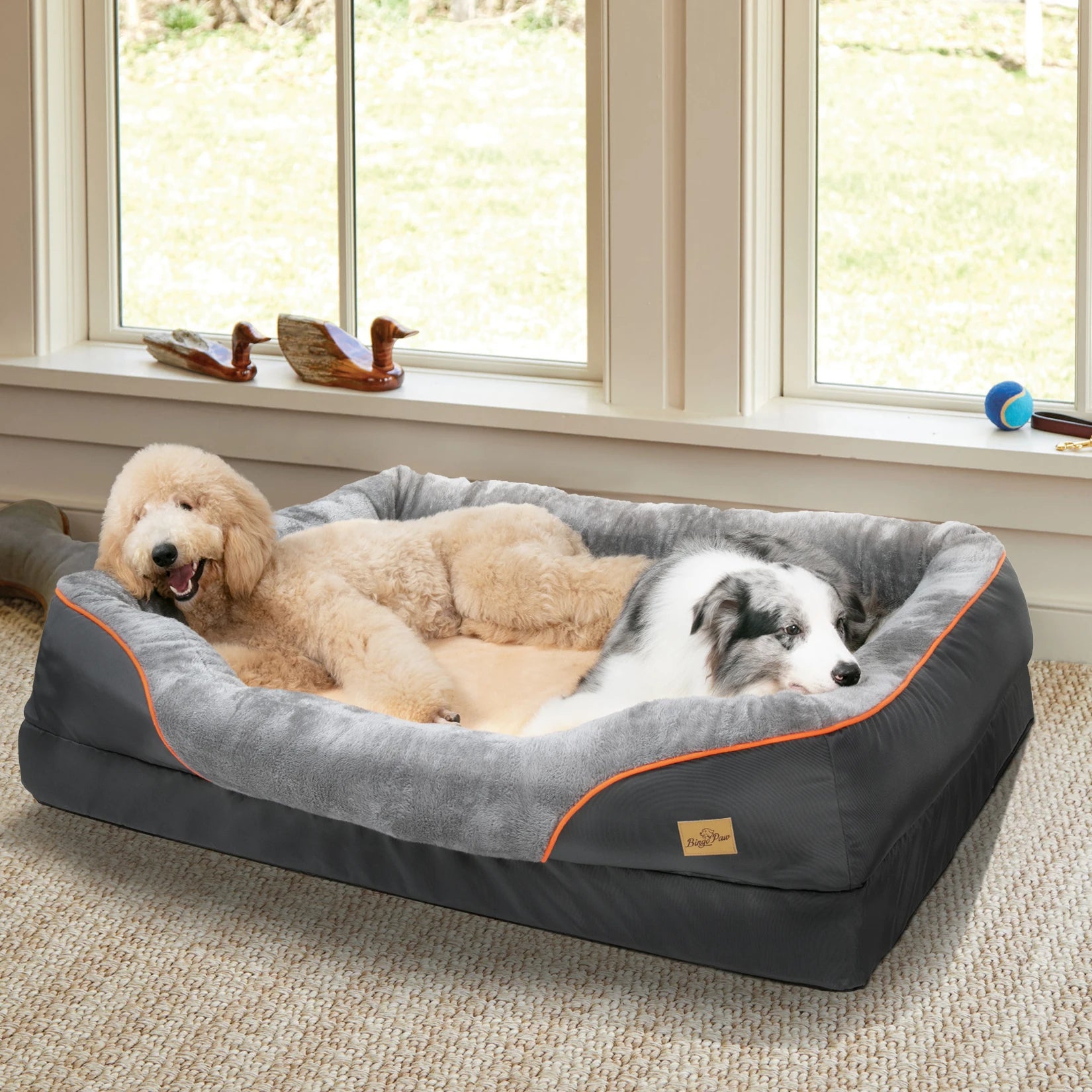 Large Dog Bed Soft Comfortable Anti Allergy Warm Fleece Removable Washable Cover Pet Bed Waterproof - Great Outdoors and More 25