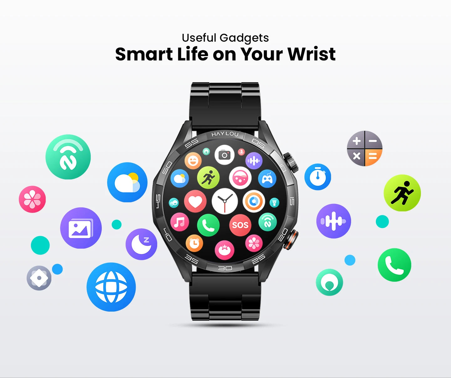 Haylou Solar 5 Voice Calling Smartwatch 1.58 Inch AMOLED