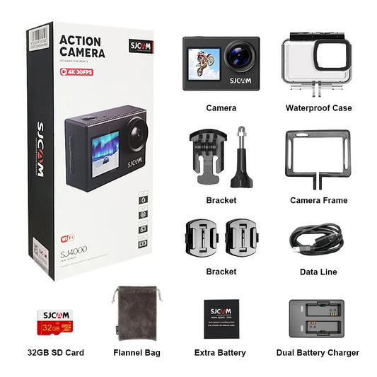 SJCAM SJ4000 Dual Screen 4K Action Camera 30M Waterproof - Great Outdoors and More 25