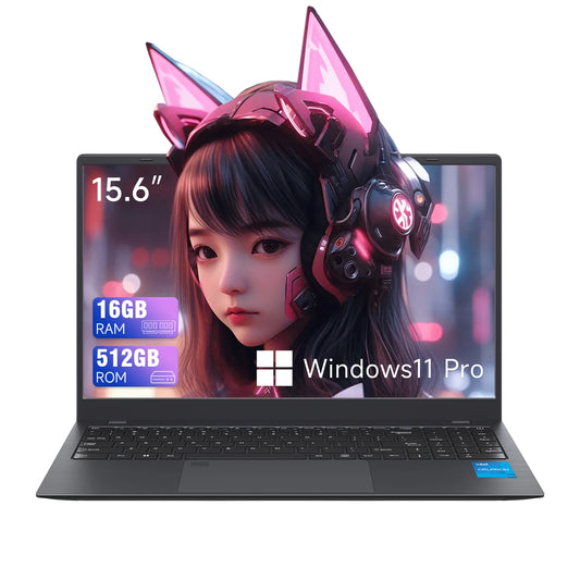 15.6 Inch Business Laptop Notebook PC Intel Celeron N5095 16GB RAM 512GB SSD Windows 11 Fingerprint Recognition Backlit Keyboard - Great Outdoors and More 25