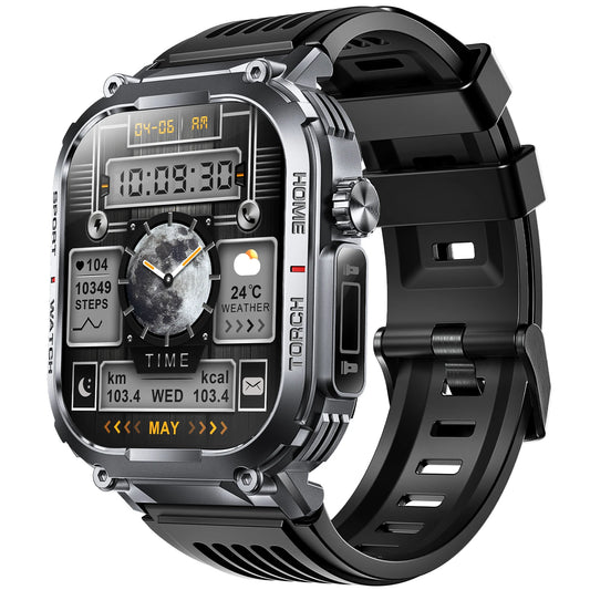 LaNikar New Smart Watch Men 3ATM Waterproof 2.02 Inch S320B With Compass And LED Flashlight Sports Fitness Tracking Heart Rate Monitor - Great Outdoors and More 25