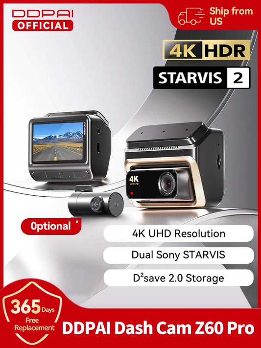 2025 New DDPAI 4K Dash Cam Z60 Pro Front and Rear Car Camera with SONY STARVIS2 Sensor 5GHz Wi-Fi GPS and ADAS Car DVR - Great Outdoors and More 25