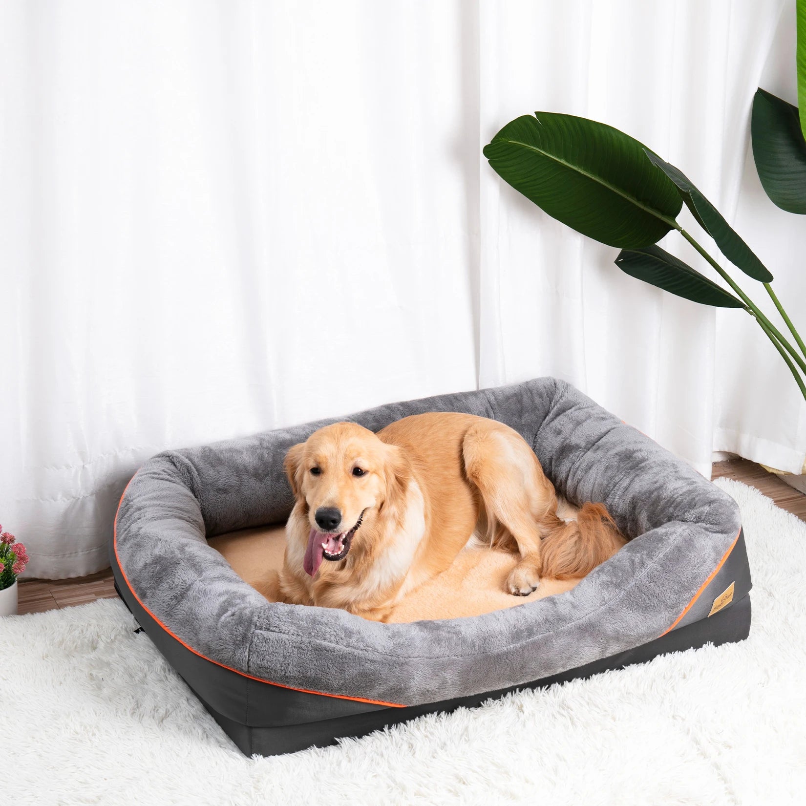Large Dog Bed Soft Comfortable Anti Allergy Warm Fleece Removable Washable Cover Pet Bed Waterproof - Great Outdoors and More 25