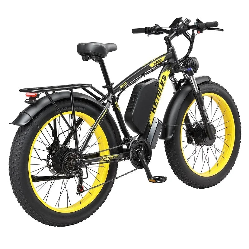 Electric Bicycle KETELES K800 2000W High Power Motor 48V 23Ah Battery Adult Electric Bike 26 Inch Tire Mountain Off-Road Ebike