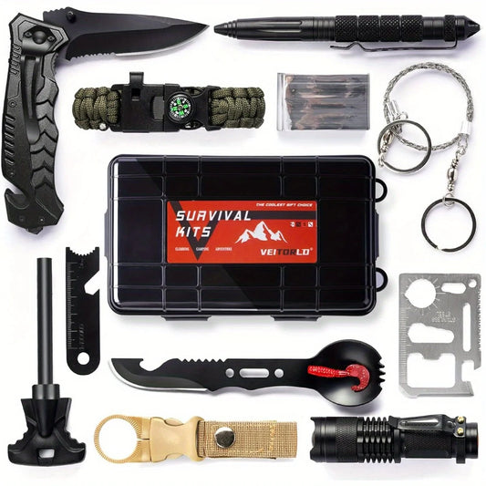 12 In 1 Ultimate Survival Kit For Camping And Fishing Gear