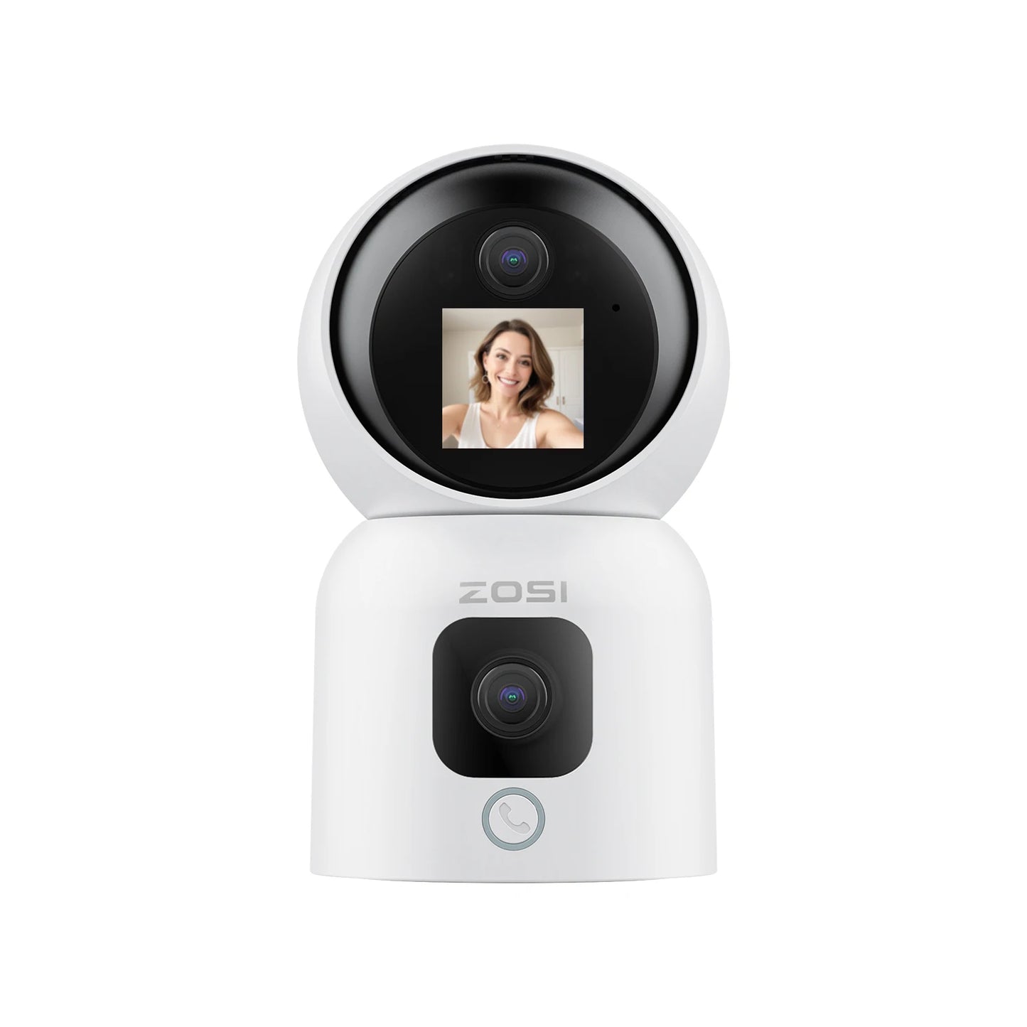 ZOSI 360 Degree Smart Home Security Camera PTZ Auto Tracking Baby Monitor AI Panoramic HD Night Vision Indoor WiFi Surveillance Camera