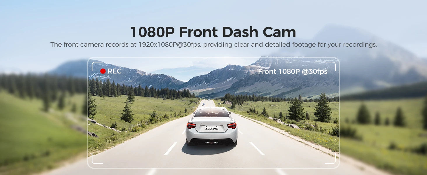 AZDOME Dash Cam M17 1080P Front Cam with ADAS GPS DVR - Great Outdoors and More 25