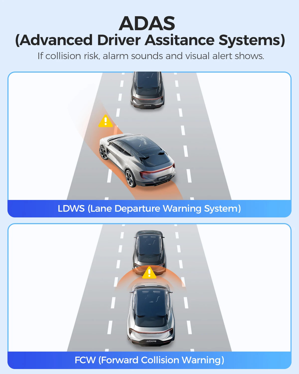AZDOME Dash Cam M17 1080P Front Cam with ADAS GPS DVR - Great Outdoors and More 25