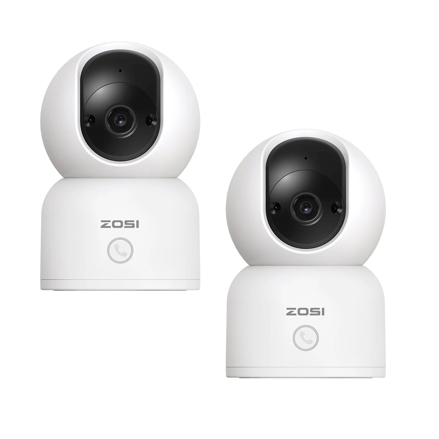 ZOSI 360 Degree Smart Home Security Camera PTZ Auto Tracking Baby Monitor AI Panoramic HD Night Vision Indoor WiFi Surveillance Camera