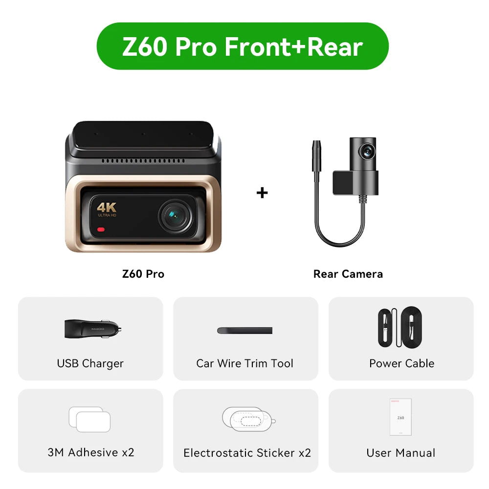 2025 New DDPAI 4K Dash Cam Z60 Pro Front and Rear Car Camera with SONY STARVIS2 Sensor 5GHz Wi-Fi GPS and ADAS Car DVR - Great Outdoors and More 25