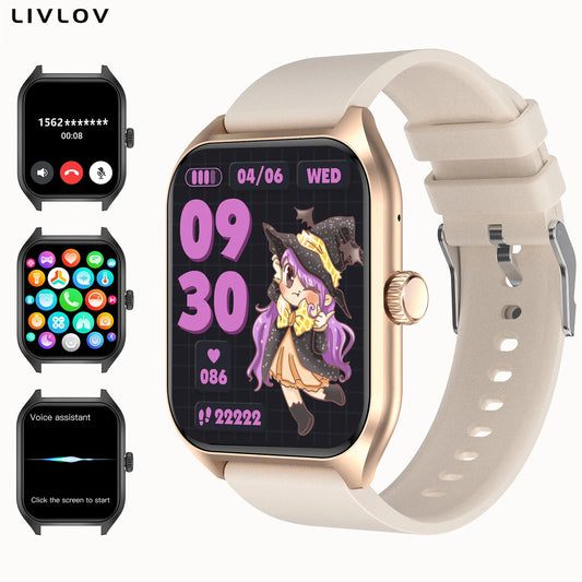 AI Voice Assistant Smart Watch for Men Women 1.96'' HD Screen with 100+ Sports Sleep Heart Rate - Great Outdoors and More 25
