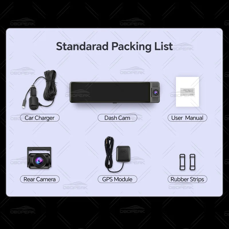 11.26 Inch 3 Camera 4K 1080P Video Recording Wifi Rearview Mirror Car DVR Touch Screen Infrared Night Vision Dash Cam - Great Outdoors and More 25