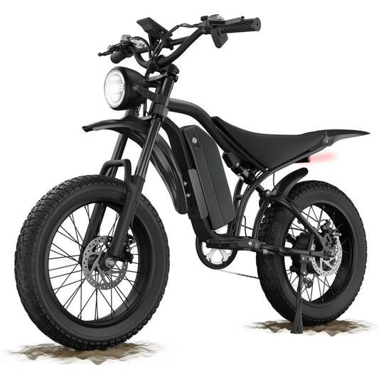 Electric Bike 20 Inch Fat Tire Peak 1200W Motor 48V 15A - Great Outdoors and More 25