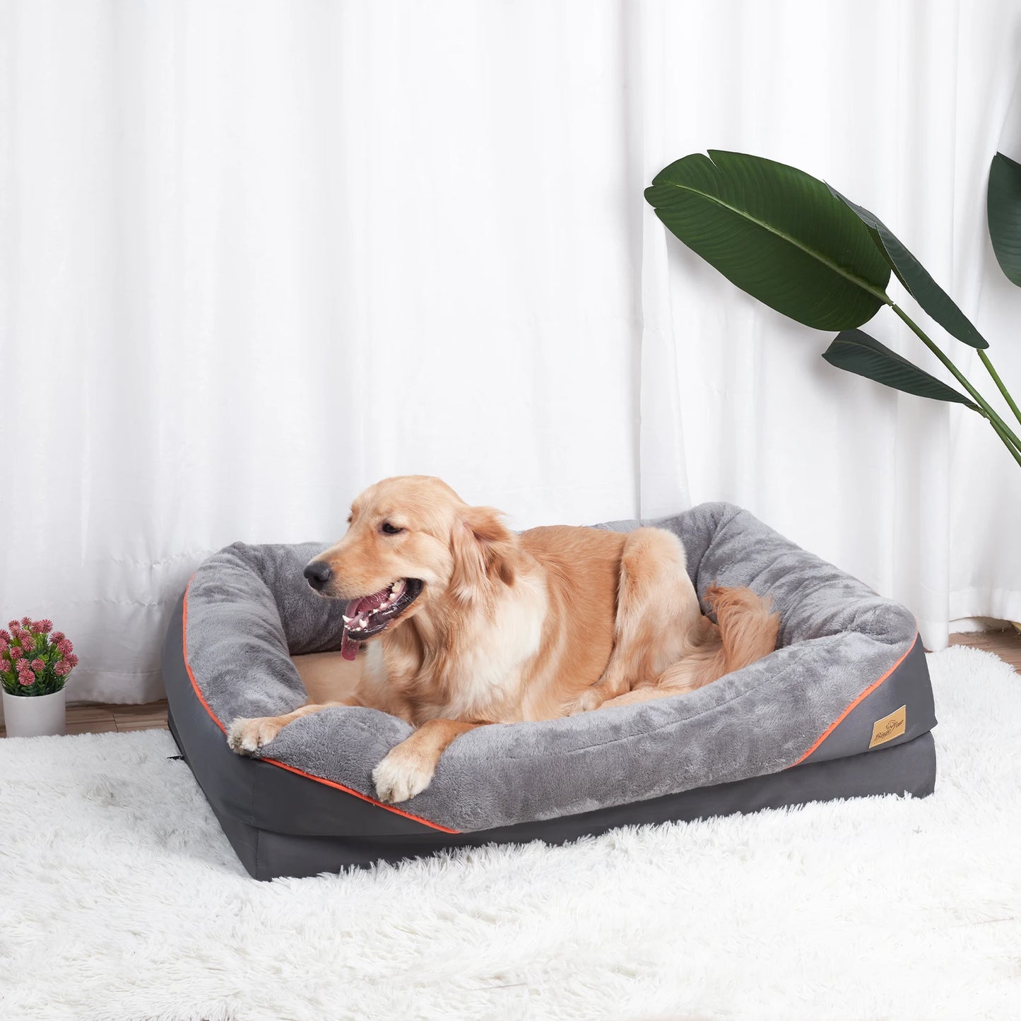 Large Dog Bed Soft Comfortable Anti Allergy Warm Fleece Removable Washable Cover Pet Bed Waterproof - Great Outdoors and More 25