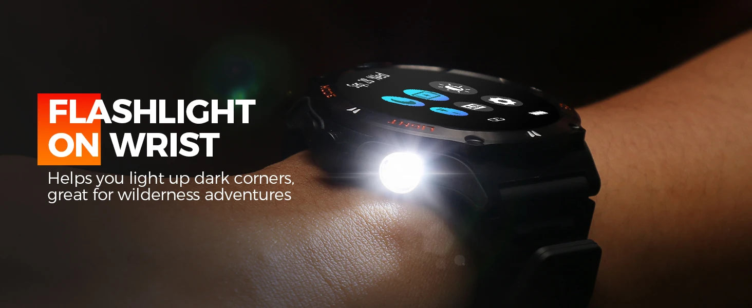 LaNikar Smart Watch 3ATM Waterproof 1.53" KT76 Men Sport - Great Outdoors and More 25