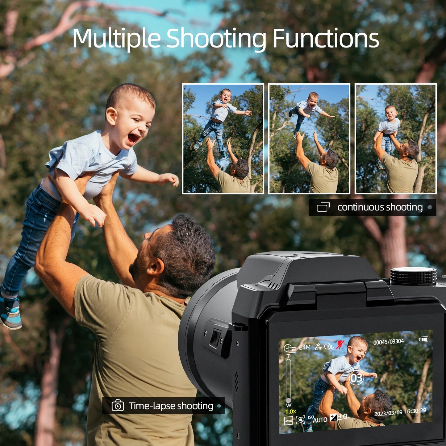 Digital Camera 4K 64MP 16X Flip Camera for YouTube Beginners - Great Outdoors and More 25