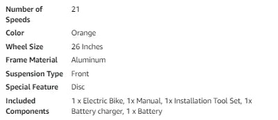 Electric Bike 21-Speed 27.5" Ebike Up To 28MPH 1000W Motor - Great Outdoors and More 25