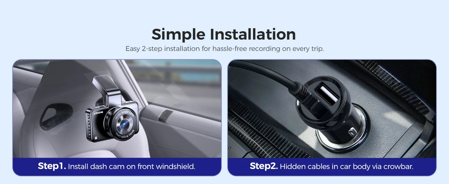 AZDOME Dash Cam M17 1080P Front Cam with ADAS GPS DVR - Great Outdoors and More 25