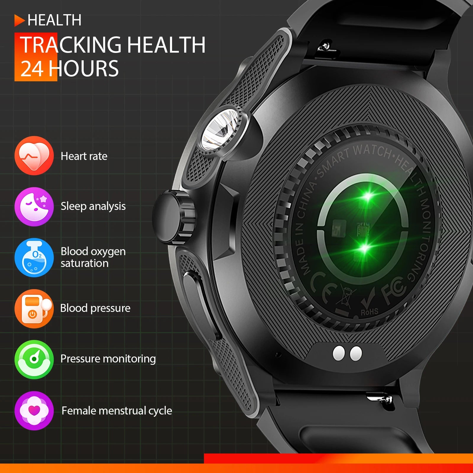 LaNikar Smart Watch 3ATM Waterproof 1.53" KT76 Men Sport - Great Outdoors and More 25